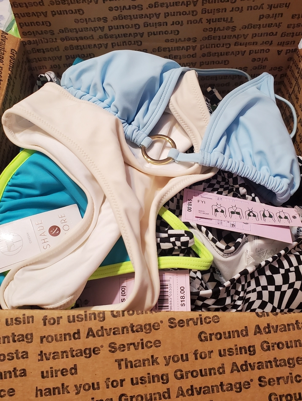 Resellers 5 LBS Women's Swim Bikini Separates 25 PC Wholesale Box $500+